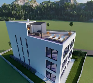 Prilika! Građevinsko zemljište s projektom, pogled na more - Posedarje