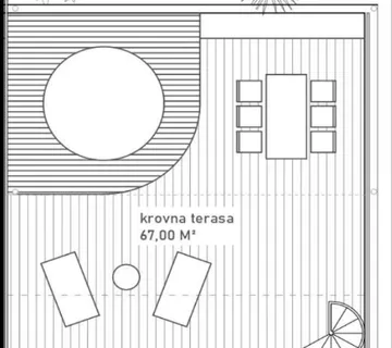 Penthouse s krovnom terasom, prvi red do mora, Krilo Jesenice - cover