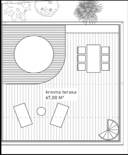 Penthouse s krovnom terasom, prvi red do mora, Krilo Jesenice - cover