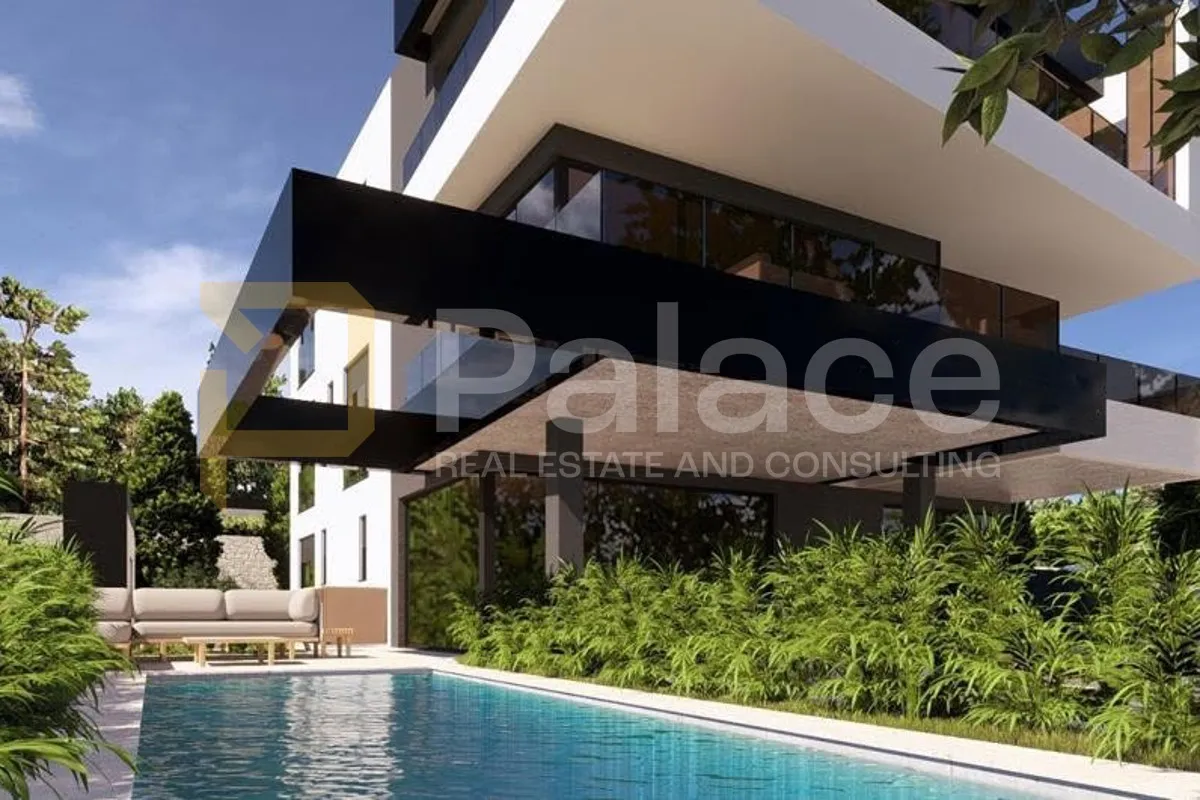 Stan u vili s okućnicom, bazenom i 2 sobe – Krk novogradnja 125,30 m² - cover