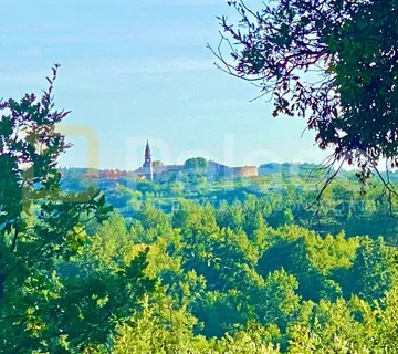 Građevinsko zemljište s panoramskim pogledom, 2257 m² - Draguć, Cerovlje
