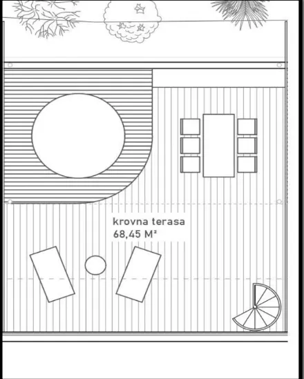 Penthouse s krovnom terasom, prvi red do mora, Krilo Jesenice - cover