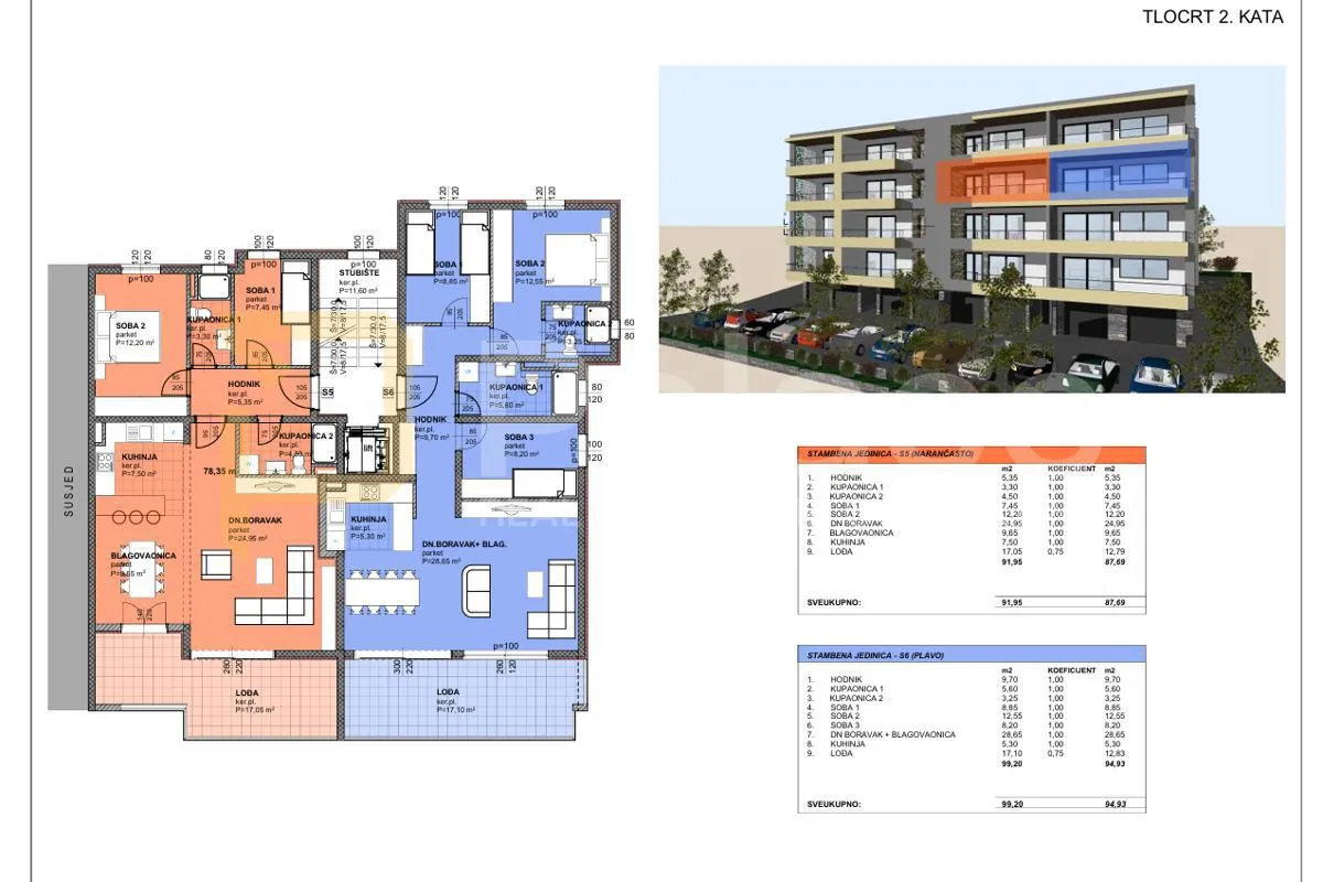 Novogradnja Makarska, trosoban stan S6 s pogledom na more, 94,93 m2 - cover