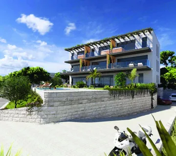 Dvoetažni stan u luksuznoj urbanoj vili, prvi red do mora, 142,59 m² - Brodarica, Šibenik