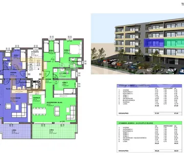 Makarska: stan S3, 1. kat, lođa, pogled na more, 87,69 m² - cover