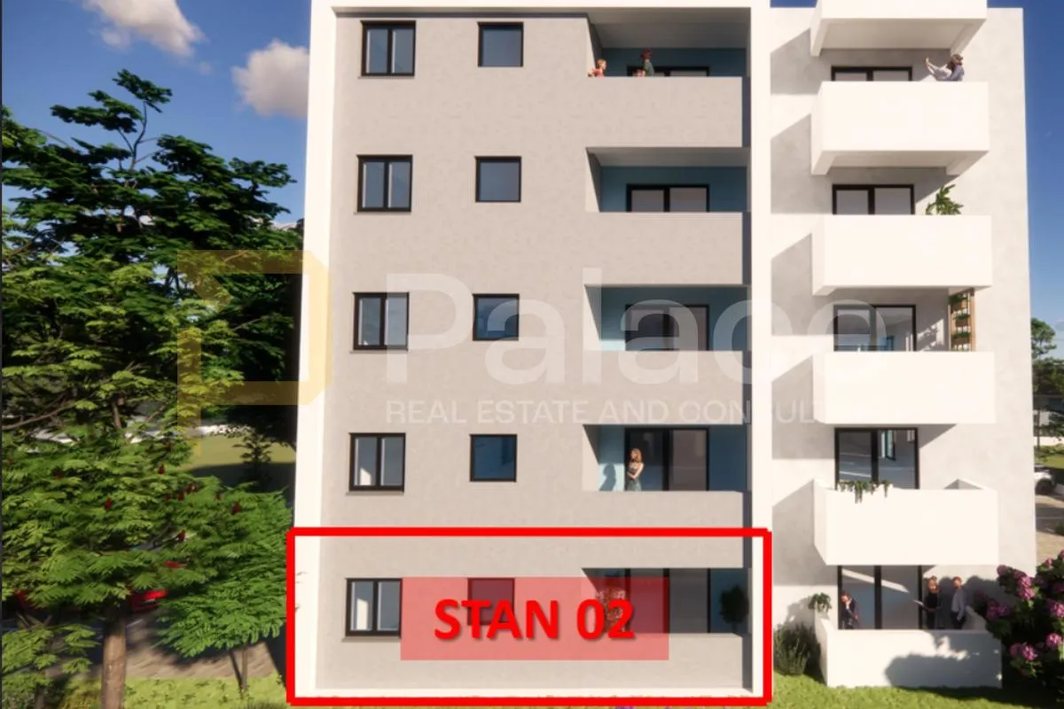 Pula, Monvidal, novogradnja – prizemni stan sa 2 sobe, JI orijentacija - cover