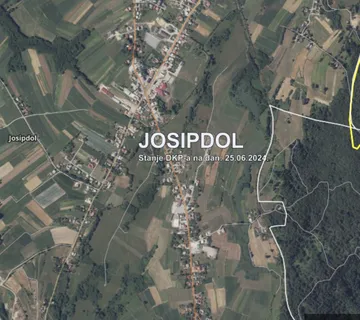 Građevinsko zemljište uz samu cestu u Josipdolu, Ogulin, 4750m2 - cover