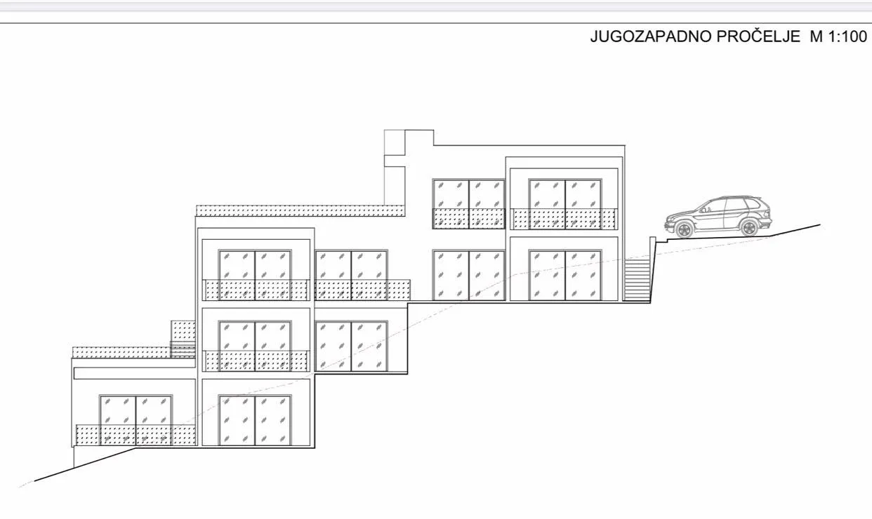 Građevinsko zemljište s započetim projektom za villu s 5 apartmana - cover