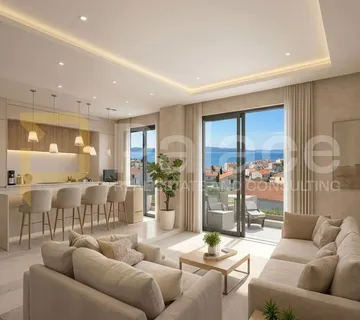 Moderan četverosoban stan 120 m², pogled na more i natkrivena terasa - cover