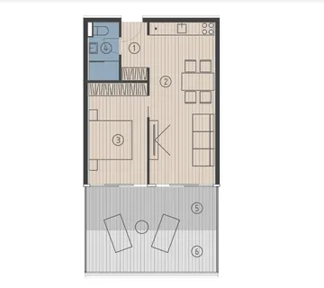 Jednosoban stan S102 u novogradnji prvi red do mora, Krilo Jesenice - cover