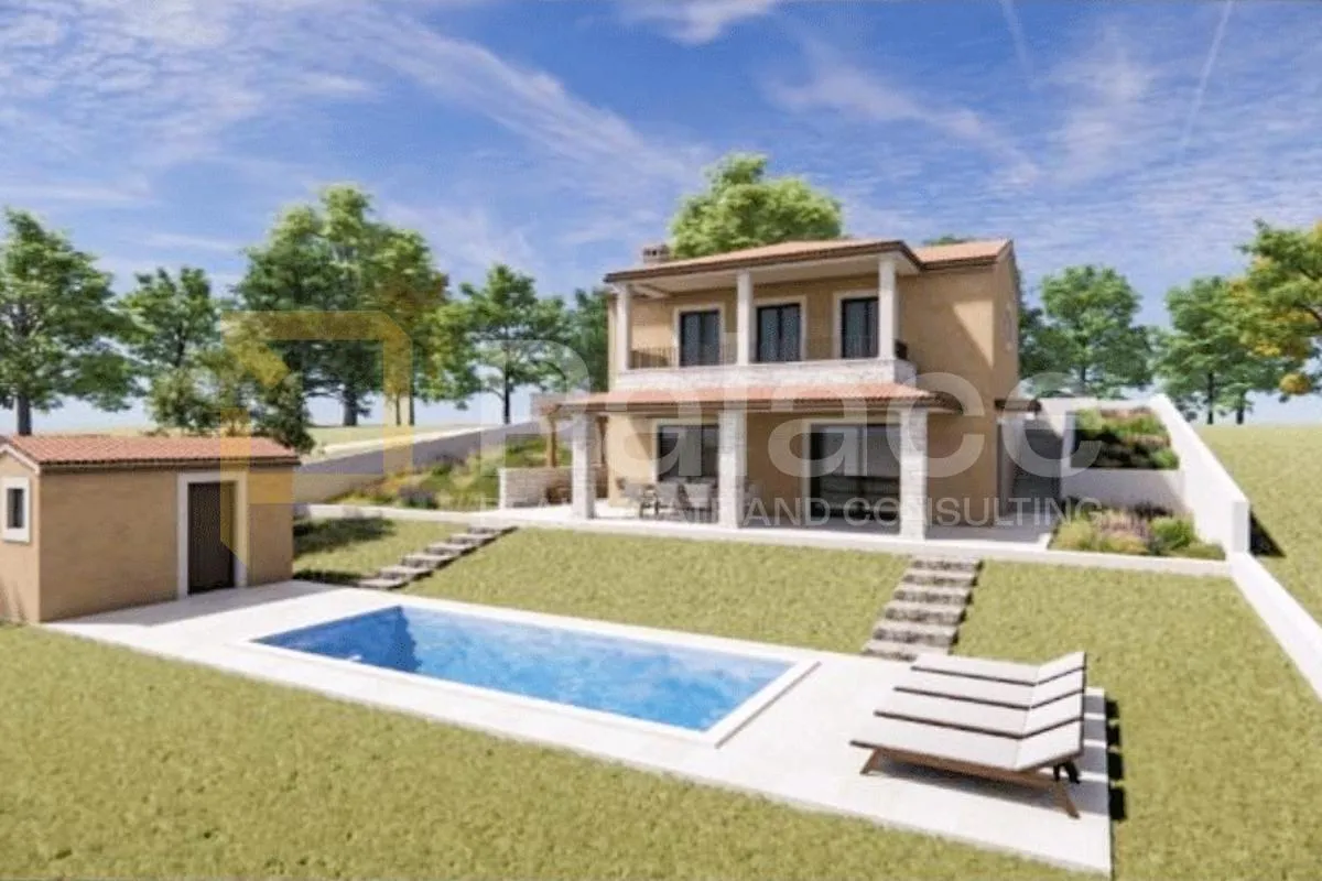 Novogradnja - Moderna kuća s bazenom u Bertošima, na parceli od 911 m² - cover