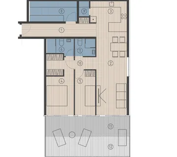 Dvosoban stan S303 u novogradnji prvi red do mora, Krilo Jesenice - cover