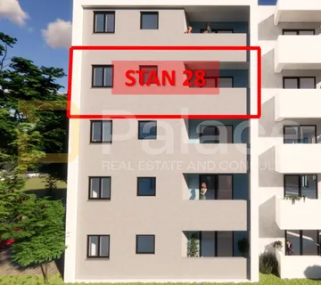 Pula Monvidal – svijetao 2-sobni stan u novogradnji, SI orijentacija