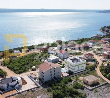 Građevinsko zemljište s projektom za zgradu i pogledom na more - Maslenica, Jasenice