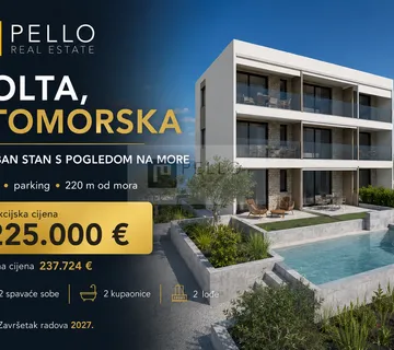 Šolta, Stomorska – stan s 2 spavaće sobe, pogledom na more, bazenom i parkingom - Stomorska, Šolta