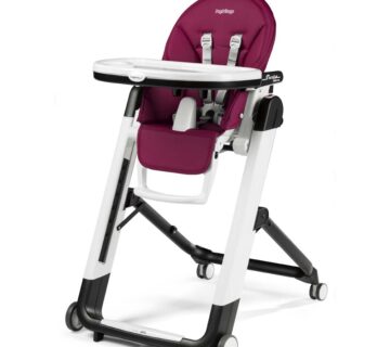 Peg Perego Siesta Follow Me hranilica eko koža, Berry - cover