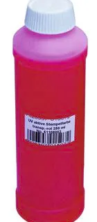 EUROLITE UV-active stamp ink, transp. red, 250ml - cover