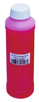 EUROLITE UV-active stamp ink, transp. red, 250ml - cover