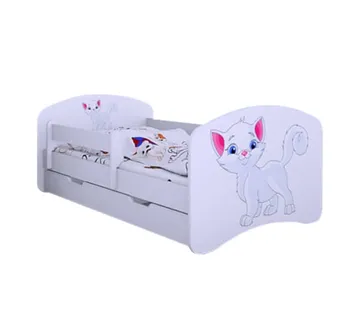 Drveni dječji krevet Happy maca s ladicom – 160*80 - cover