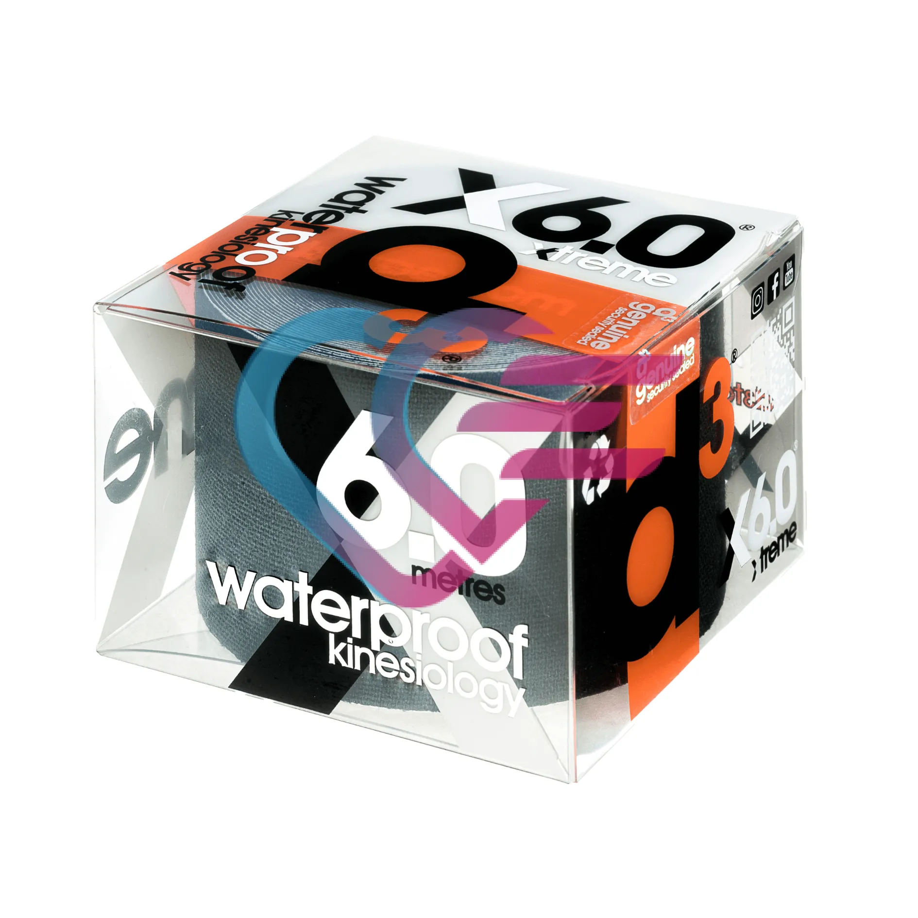 TRAKA KINEZIOLOŠKA 5cm x 6m, VODOOTPORNA, CRNA - cover