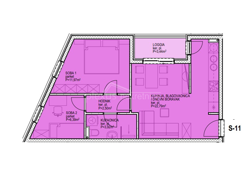 Dvosoban stan - NOVOGRADNJA: Split, Sirobuja, 58 m2 - cover