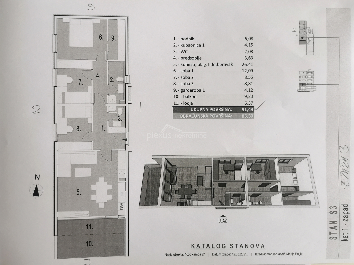 Trosoban stan: Trogir - okolica, Seget Donji, 91 m2 - cover