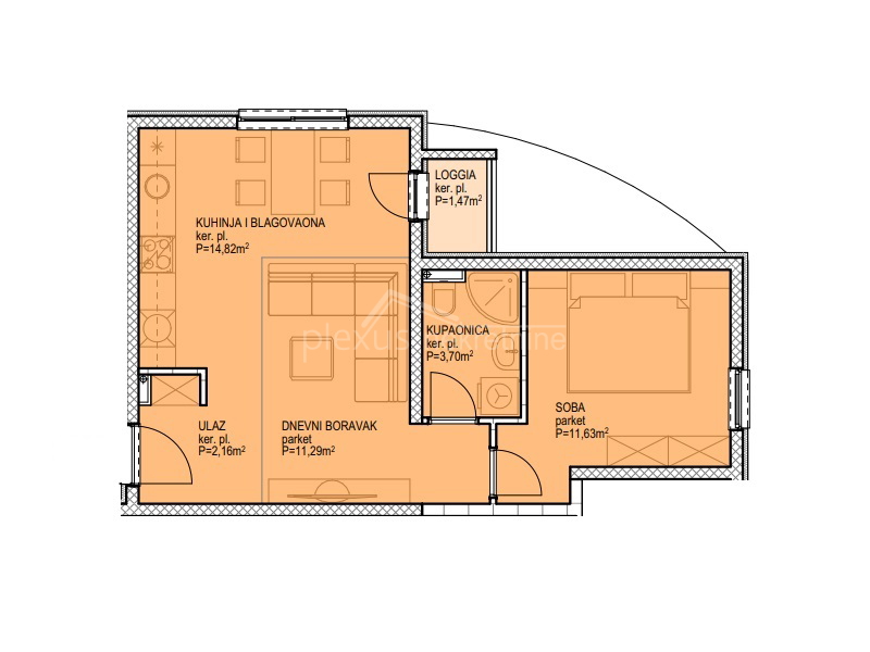 Jednosoban stan - NOVOGRADNJA: Split, Sirobuja, 52 m2 - cover