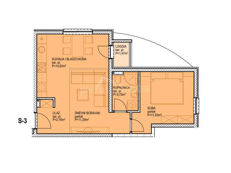 Jednosoban stan - NOVOGRADNJA: Split, Sirobuja, 52 m2 - cover