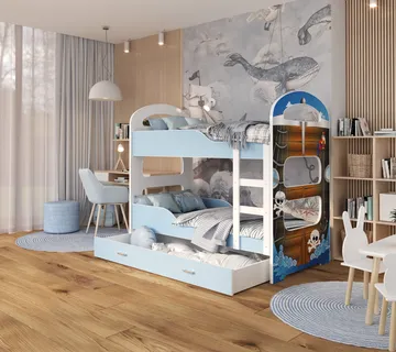 Dječji krevet na kat 160×80 – Gusarski brod - cover