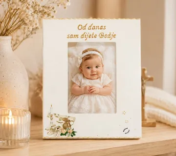 Poklon za krštenje djevojčice – personalizirani okvir za fotografiju - Virje