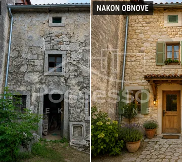 Kuća u nizu u srcu Istre – prilika za obnovu! - Lanišće, Lanišće