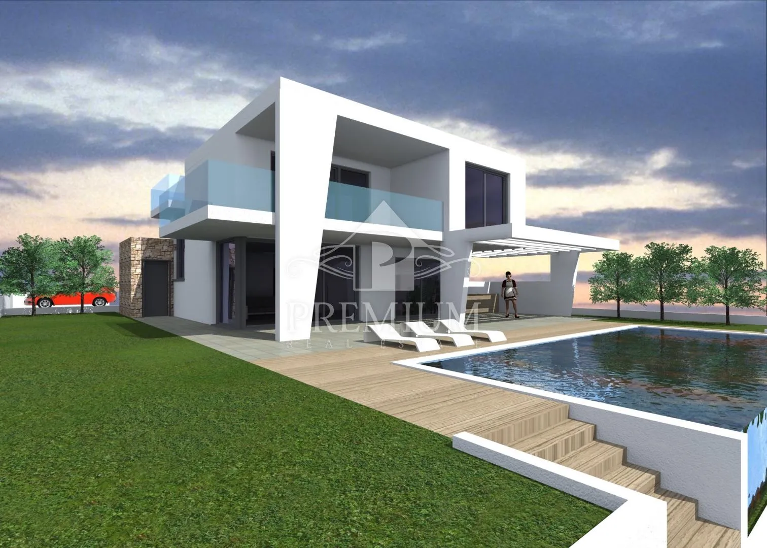 GRAĐEVINSKO ZEMLJIŠTE, SA PROJEKTOM ZA MODERNU VILU SA BAZENOM - cover