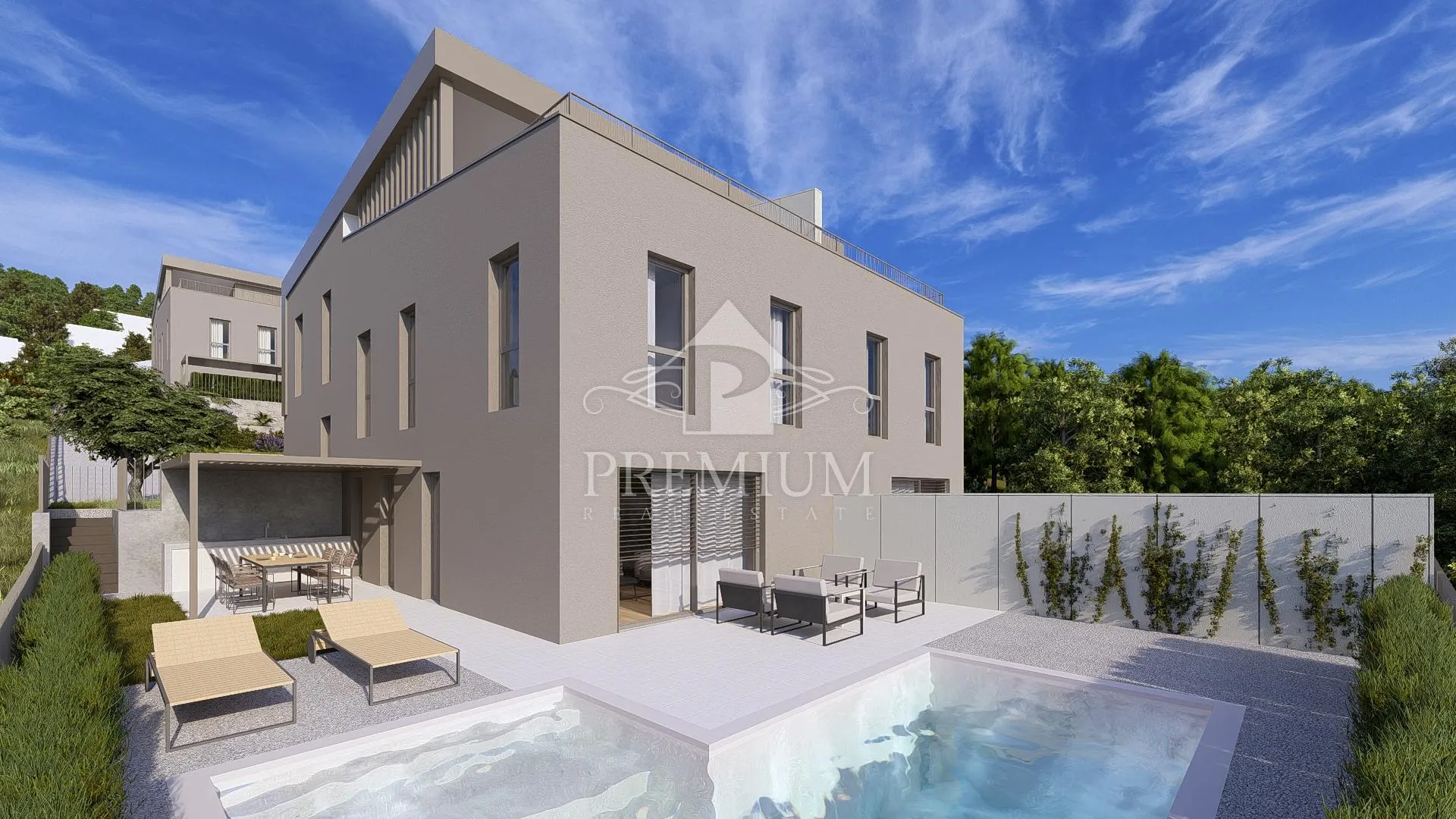 NOVOGRADNJA SA OKUĆNICOM, POGLED, GARAŽA - cover