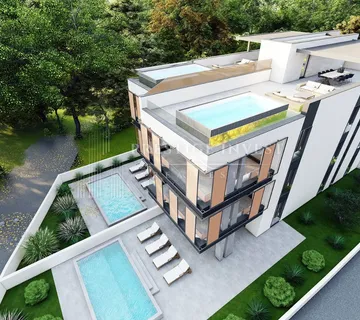 DIKLO-Ekskluzivan penthouse S5 prvi red uz more-krovna terasa,bazen - Diklo, Zadar