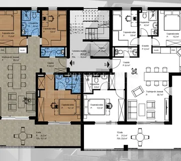CITY GARDEN- S8 Trosoban penthouse s krovnom terasom - cover