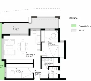 Centar, novogradnja 73m2 + 45m2 terase, vrta i parkinga - cover