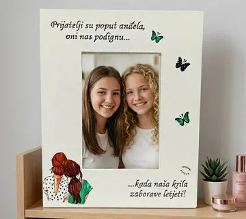 Poklon za najbolju prijateljicu – personalizirani okvir za fotografiju - Virje