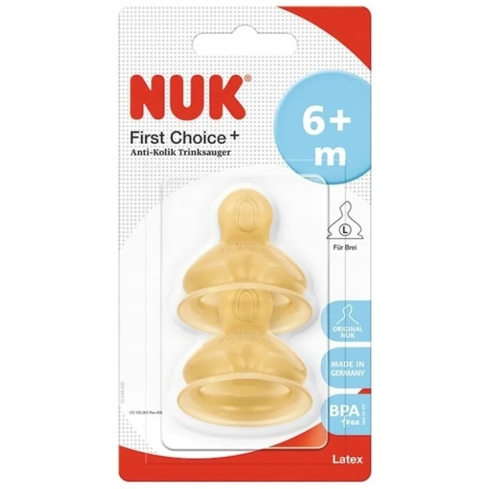 NUK 2 lateks dude za bočice 6-18mj 713243 - cover