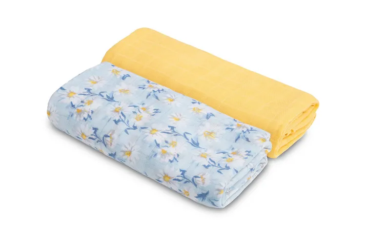 Set Sensillo pelena od bambusa 2 komada 120x120cm narančasto - plavi - cover