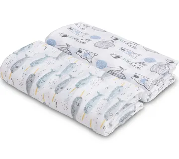Set Sensillo pelena od bambusa 2 komada 120x120cm ribe - cover