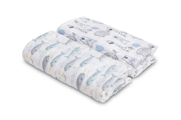 Set Sensillo pelena od bambusa 2 komada 120x120cm ribe - cover