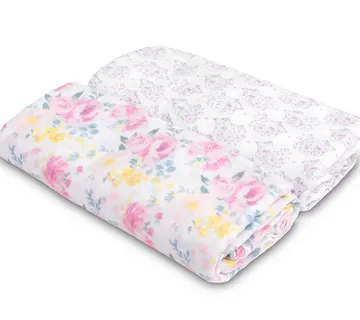 Set Sensillo pelena od bambusa 2 komada 120x120cm cvijeće - cover