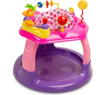 Stolica centar zabave za bebe roza - cover