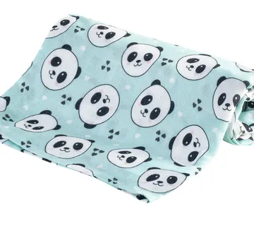 Pelena od bambusa 75x75cm plave pande 0310 - cover