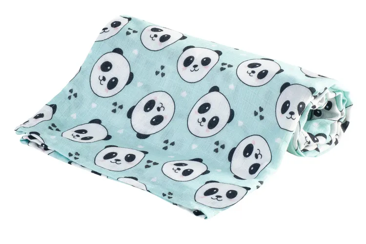 Pelena od bambusa 75x75cm plave pande 0310 - cover