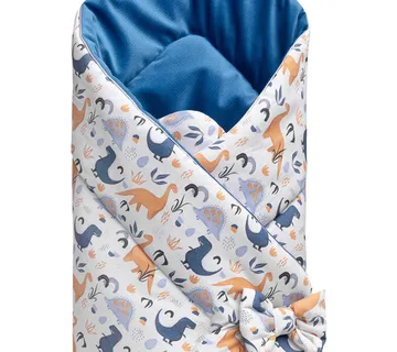 Dvostrani baršunasti pokrivač za bebe 75x75cm dinosauri - cover