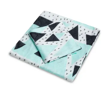 Set pelena od bambusa 30x35cm i 75x75cm tirkizni - cover