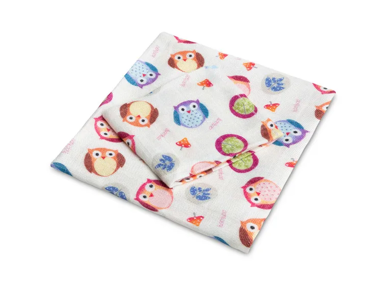 Set pelena od bambusa 30x35cm i 75x75cm sovice - cover