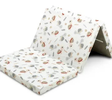 Sklopivi madrac s pamučnom navlakom 120x60cm kornjača - cover
