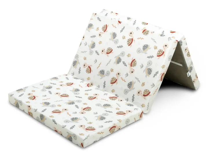 Sklopivi madrac s pamučnom navlakom 120x60cm kornjača - cover